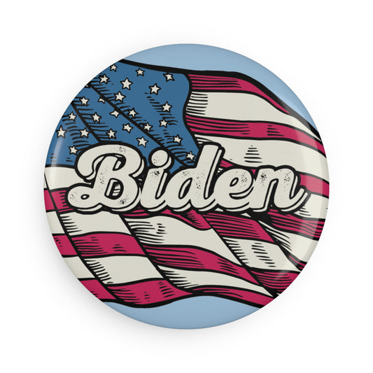 Button: "Biden" with American Flag Retro
