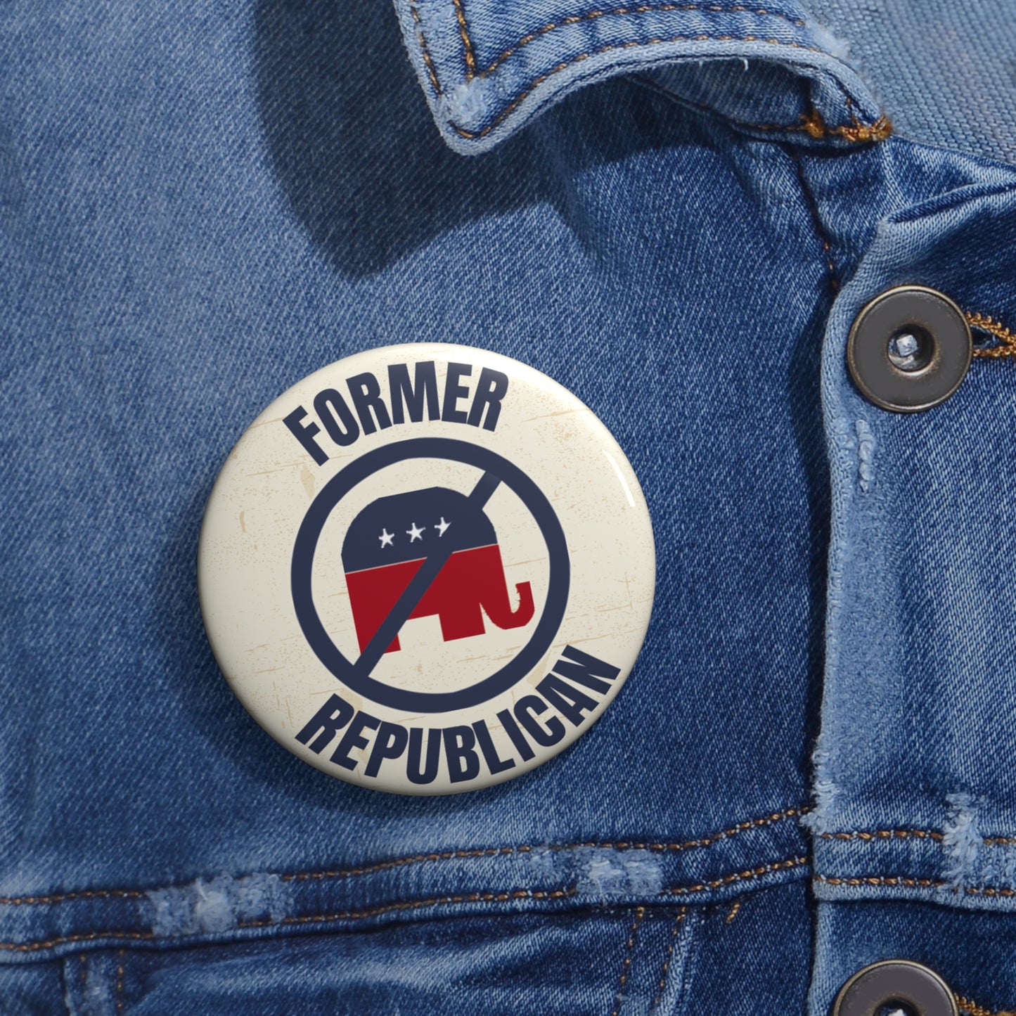 Button: "Former Republican," with Elephant Graphic