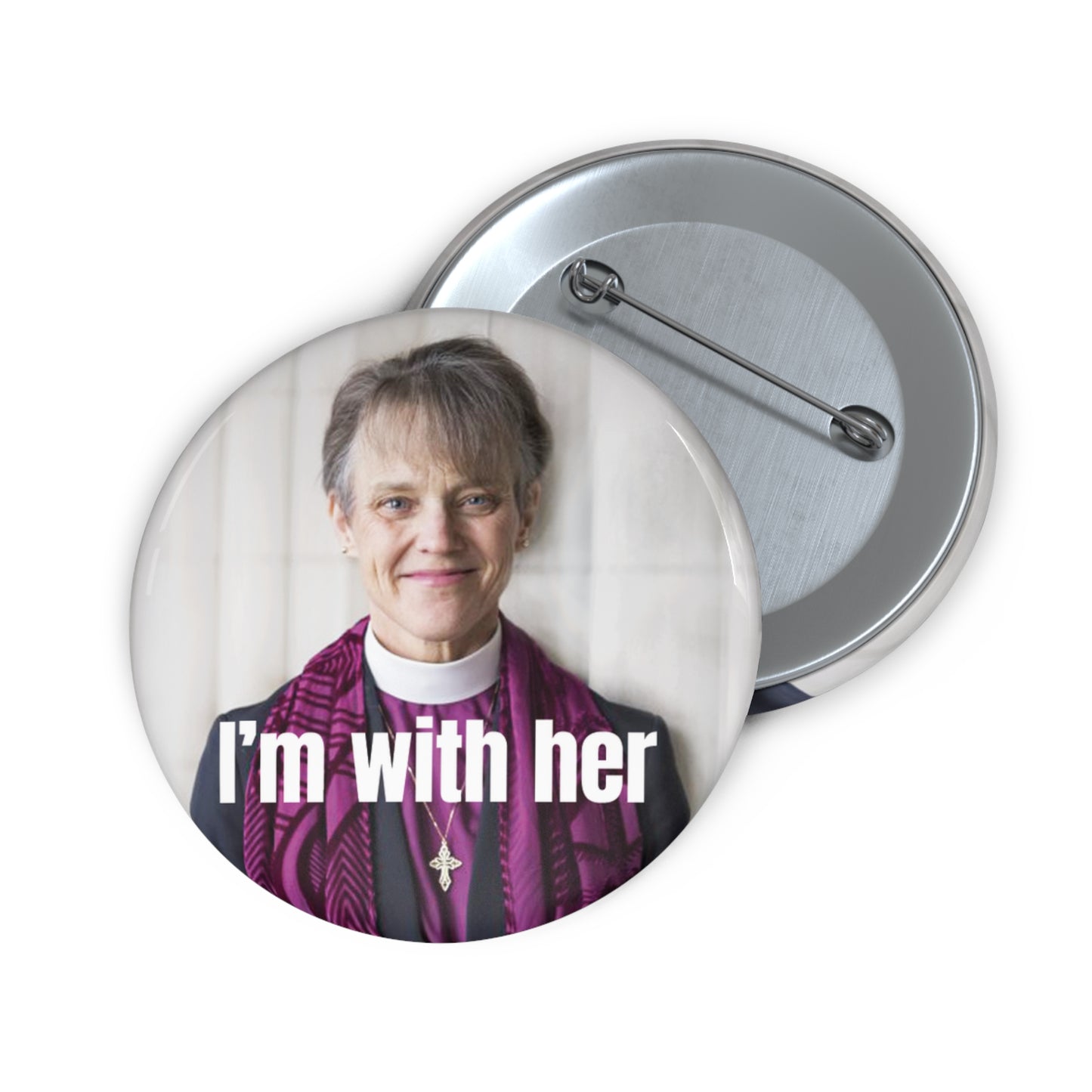 Button: "I'm With Her:" Bishop Mariann Budde