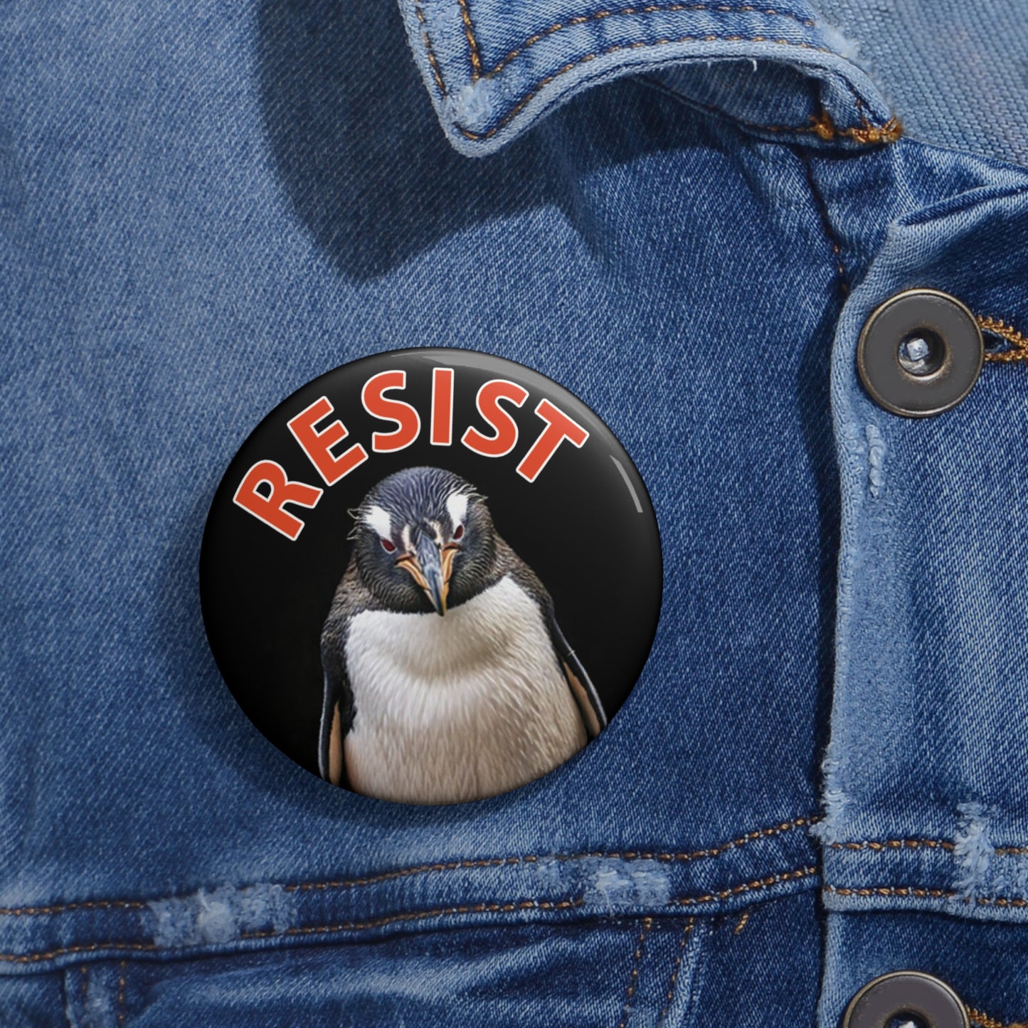 Button: Penguin: "Resist"