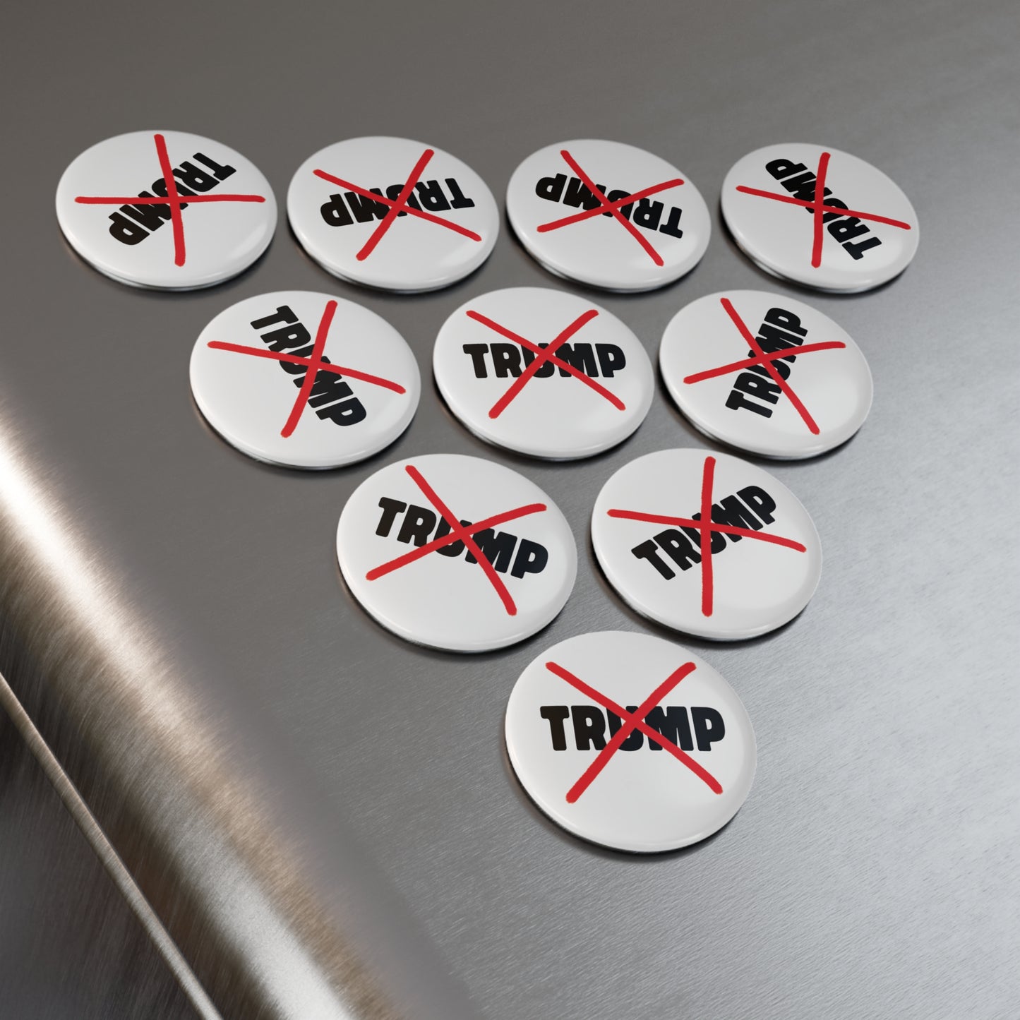 Magnet: "Trump" with Red X