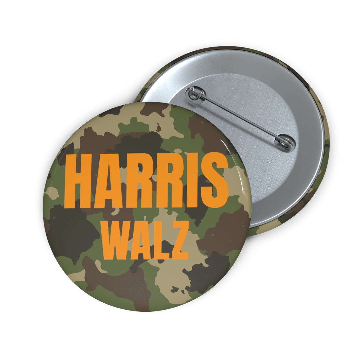 Button: Camoflauge: Harris Walz