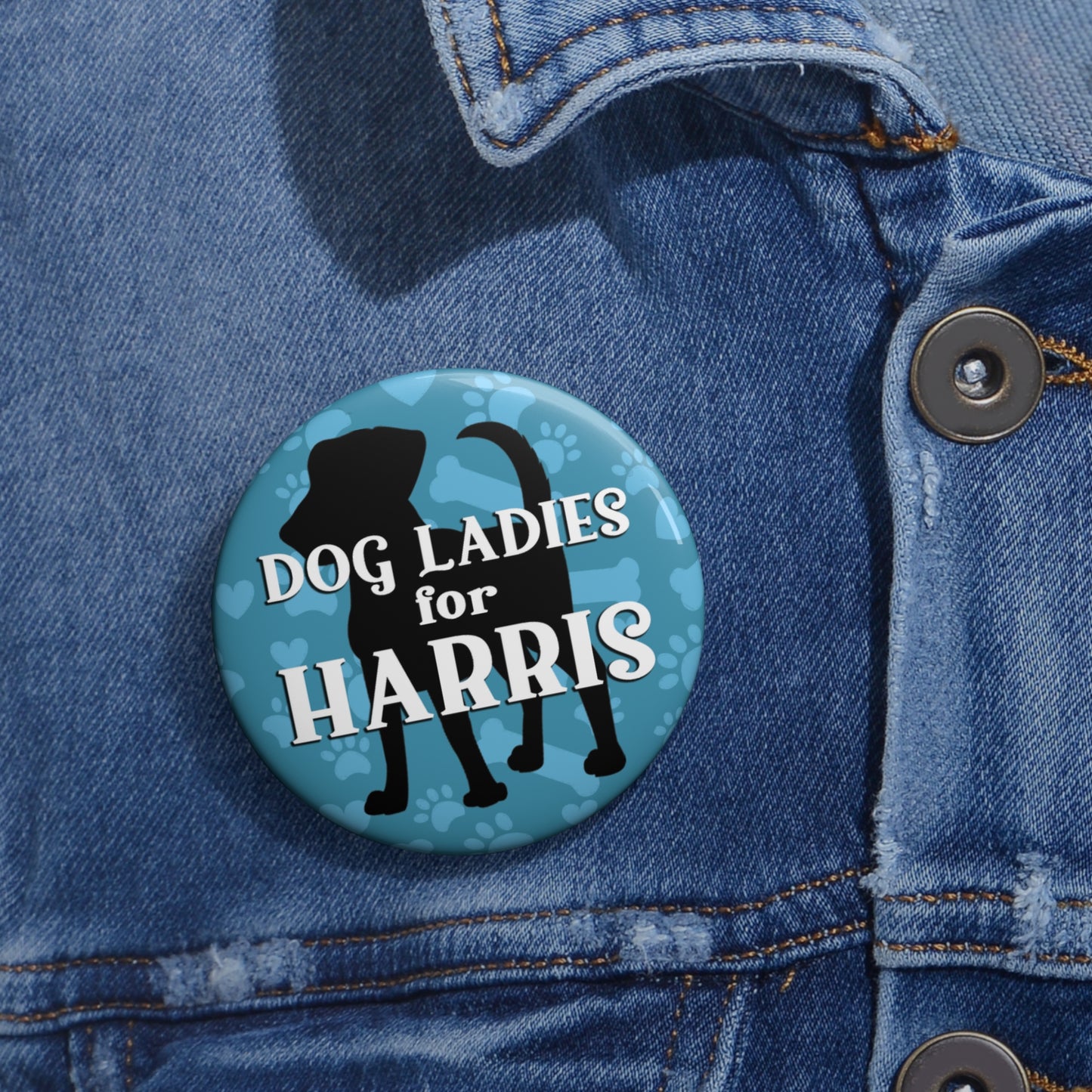 Button: Dog Ladies for Harris