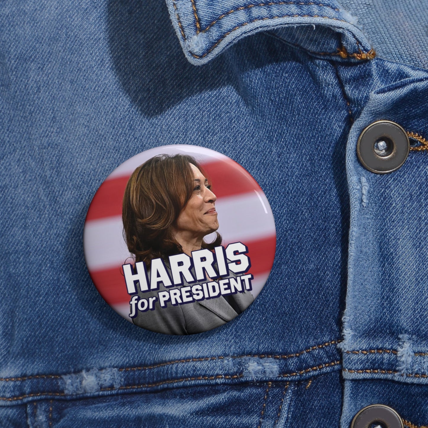 Button: Harris for President: Kamala Harris