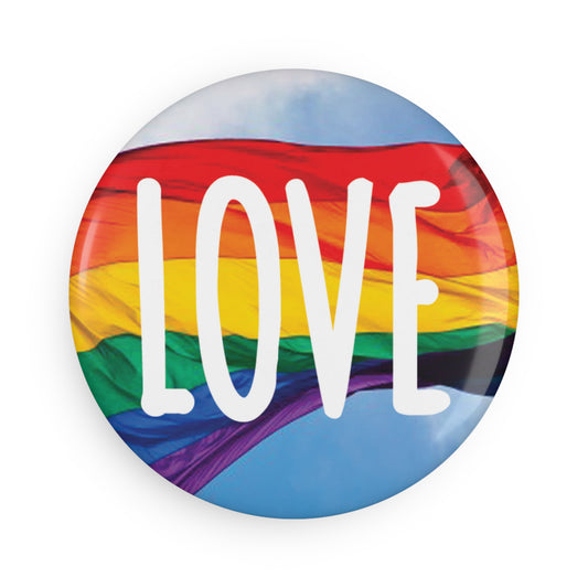 Magnet: "LOVE" with Pride Flag