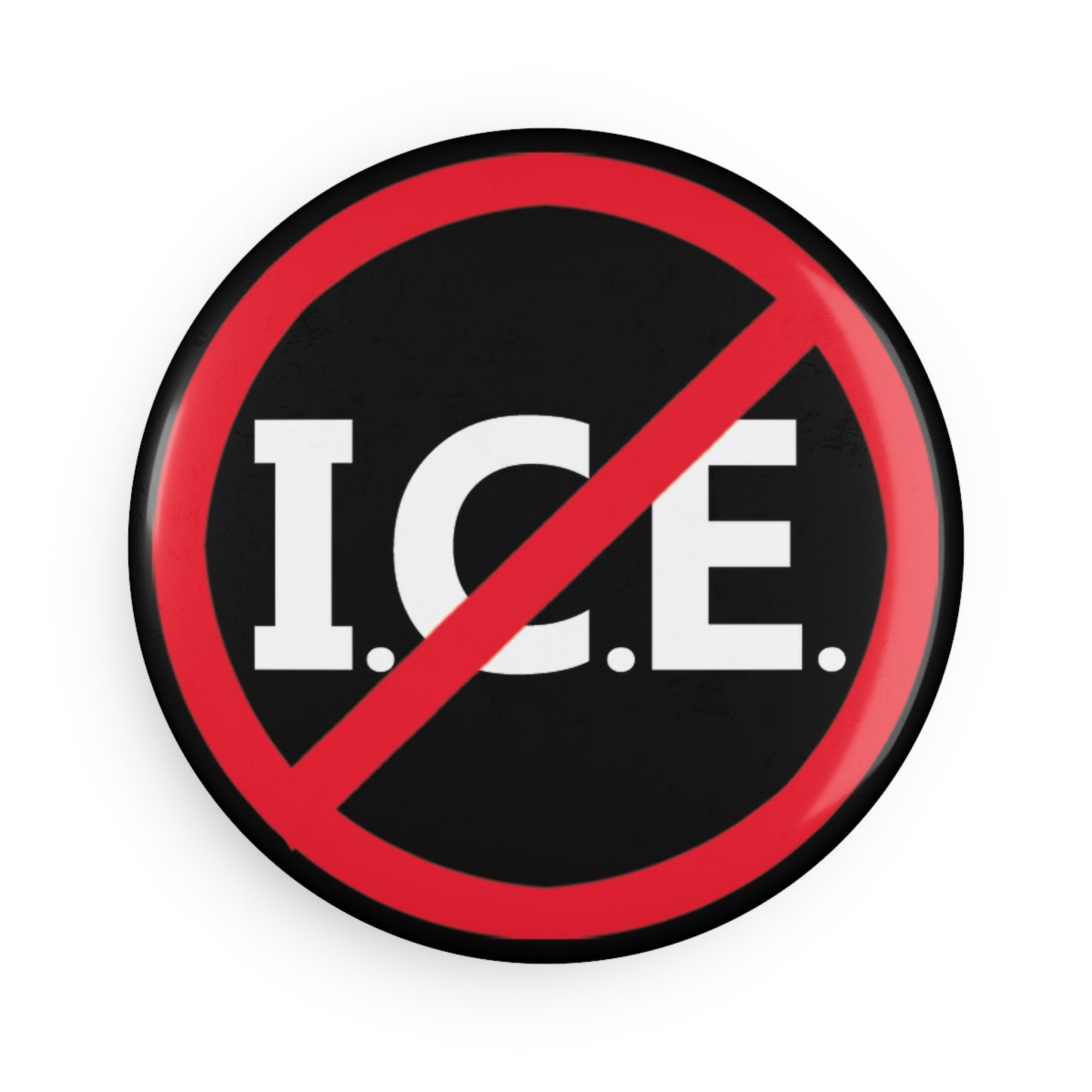 Button: No ICE: ICE in red circle with slash