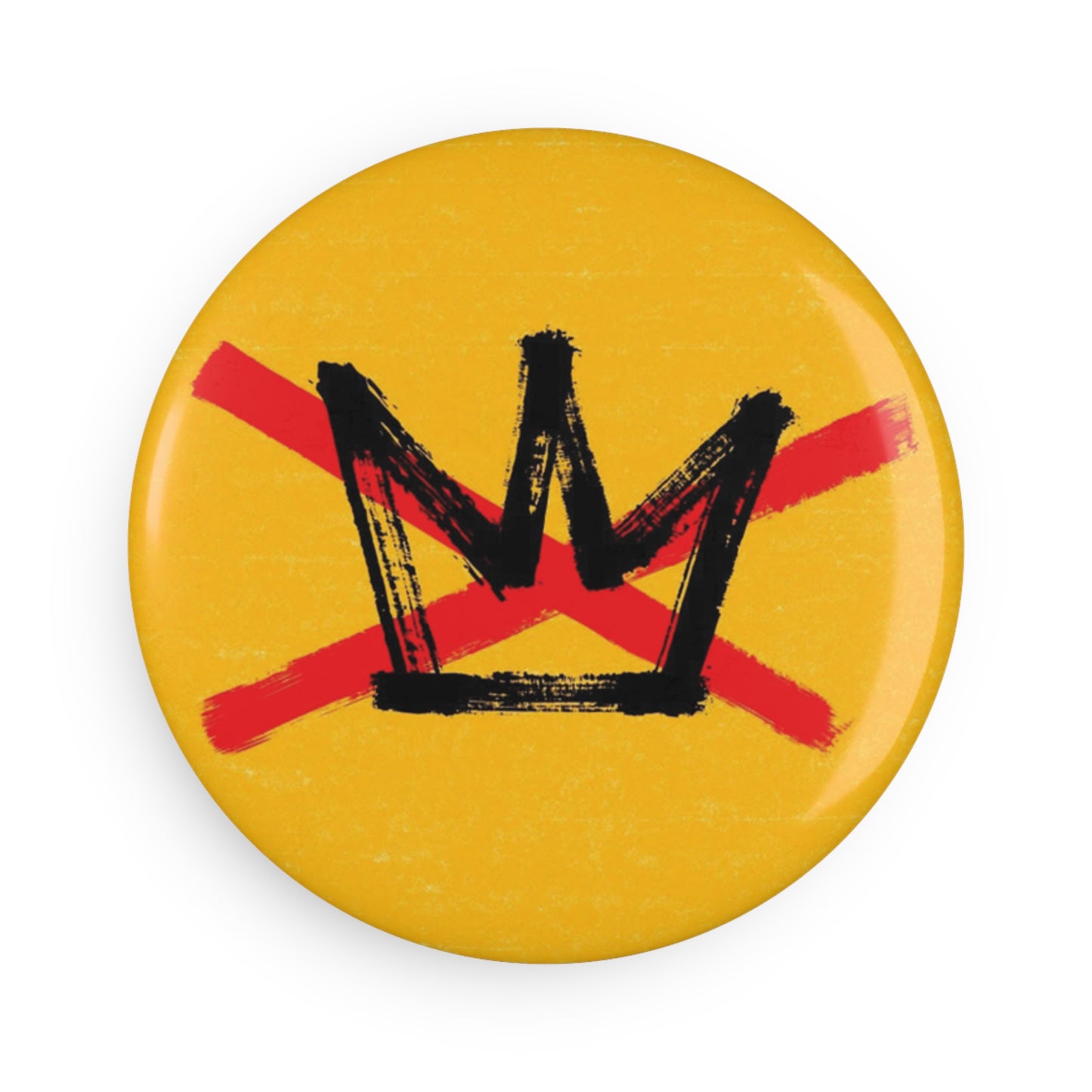 Button: No Kings, with Gold Background