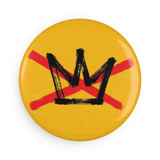 Magnet: No Kings, with Gold Background