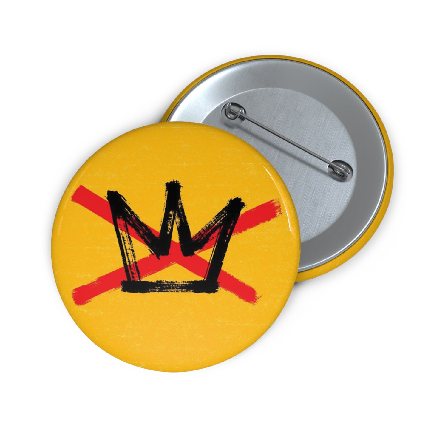 Button: No Kings, with Gold Background