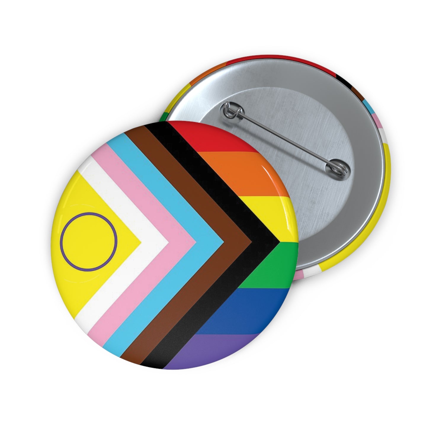 Button: Intersex-Inclusive Pride Progress Flag