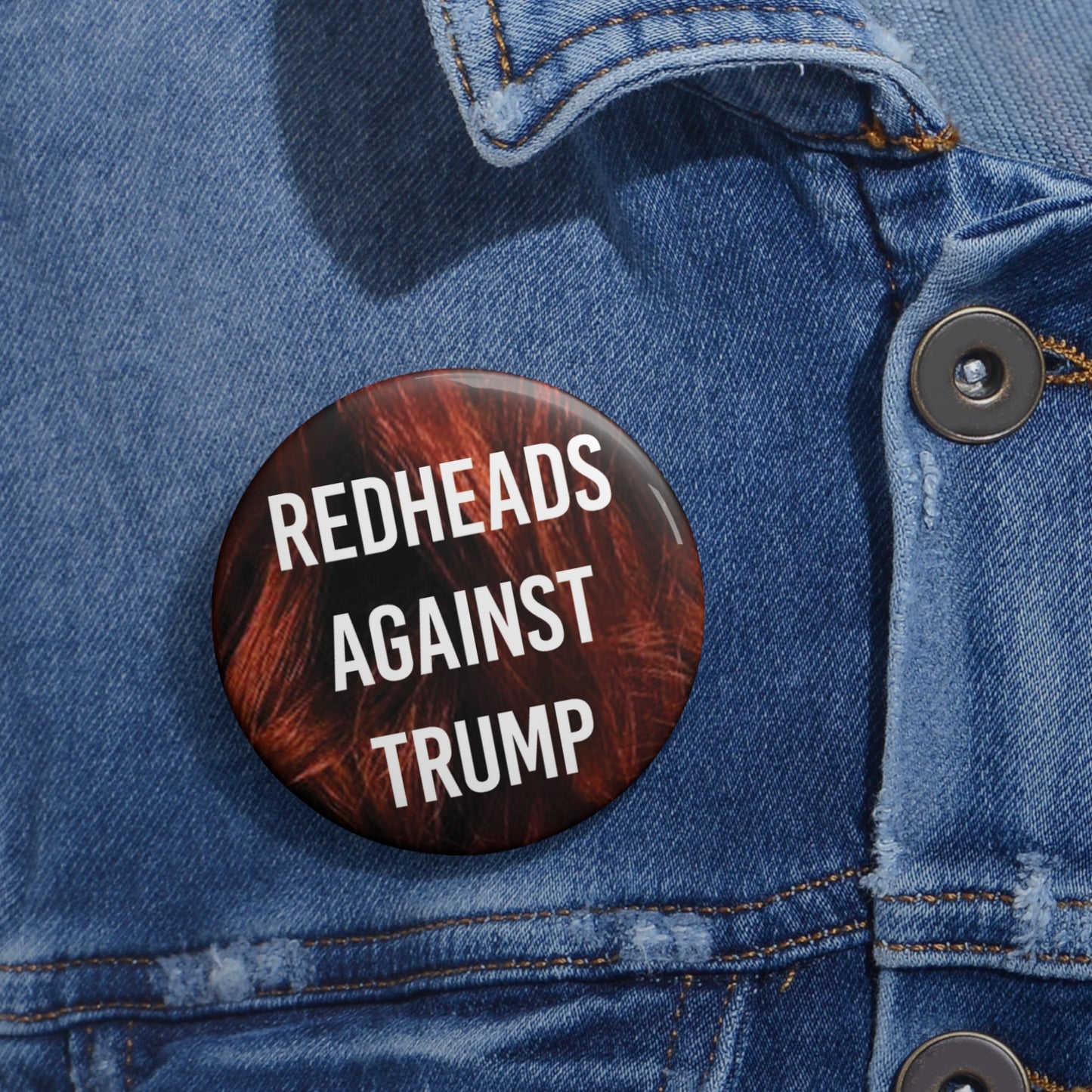 Button: "Redheads Against Trump”