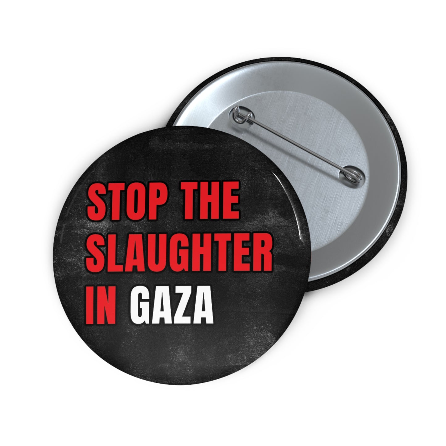 Button: "Stop the Slaughter in Gaza"