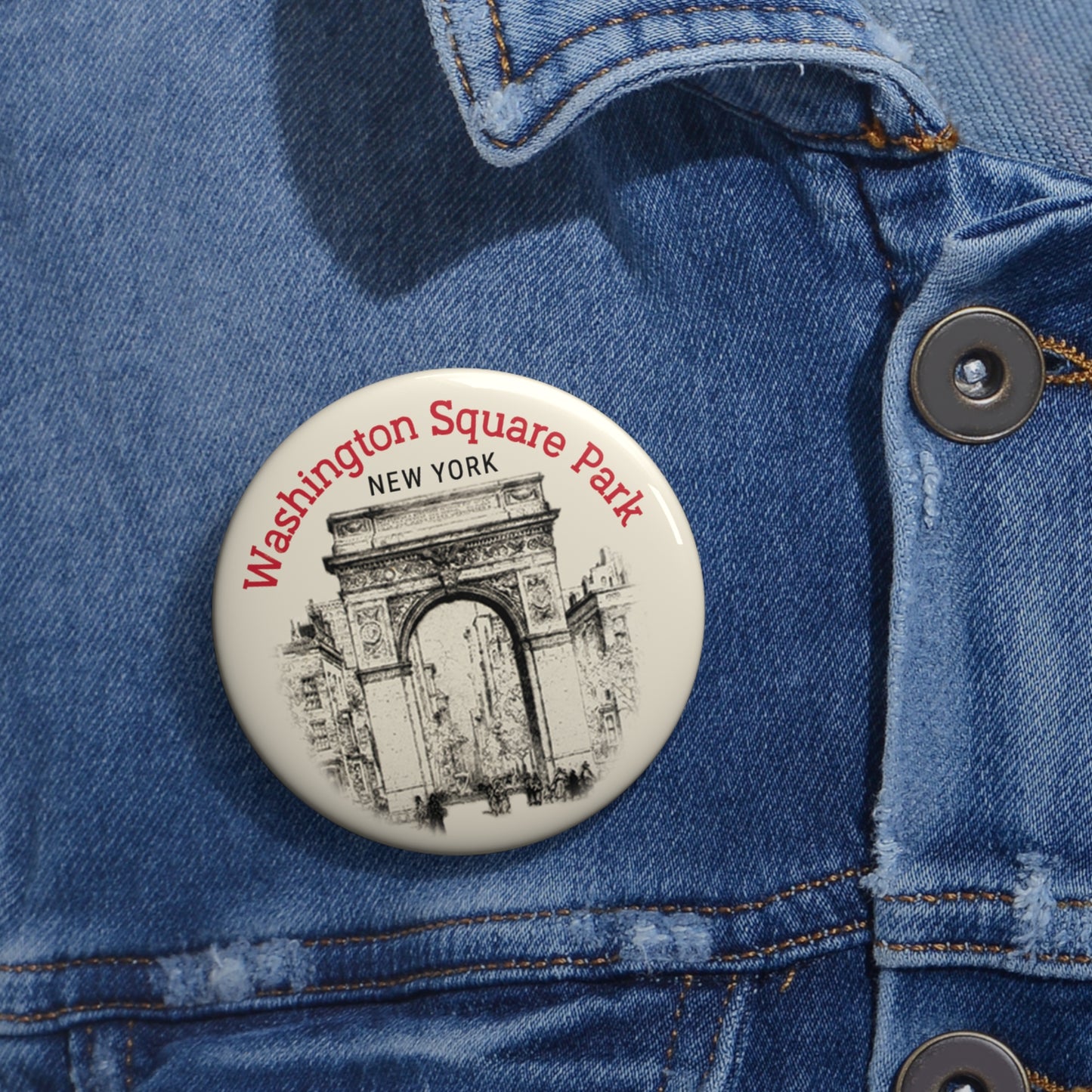 Button: "Washington Square Park, New York:" A Sketch from the Smithsonian